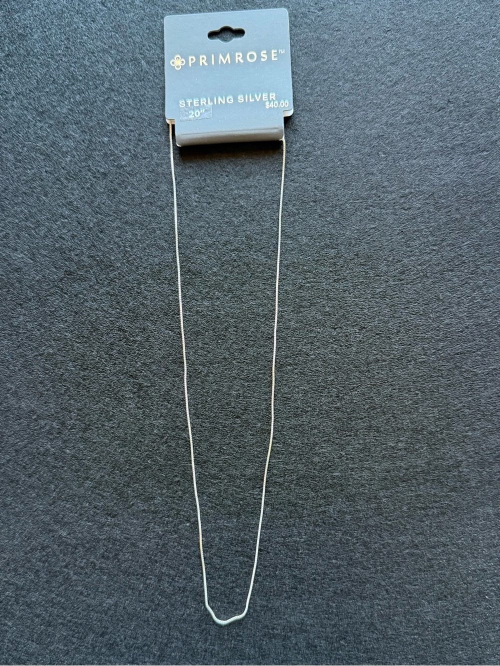 Primrose Sterling Silver 20" Delicate Chain Necklace - Silver